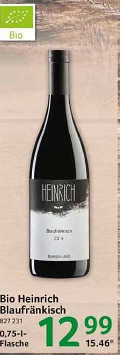 Bio Heinrich Blaufränkisch 2019 0,75-l-Flasche