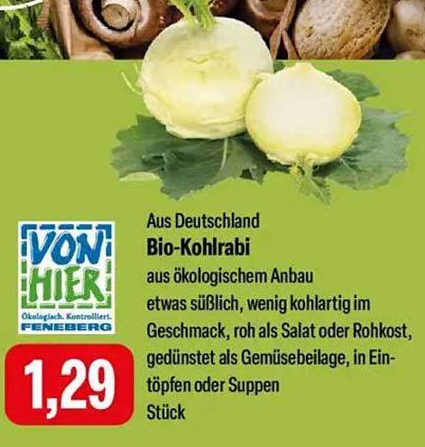 Bio-Kohlrabi aus ökologischem Anbau