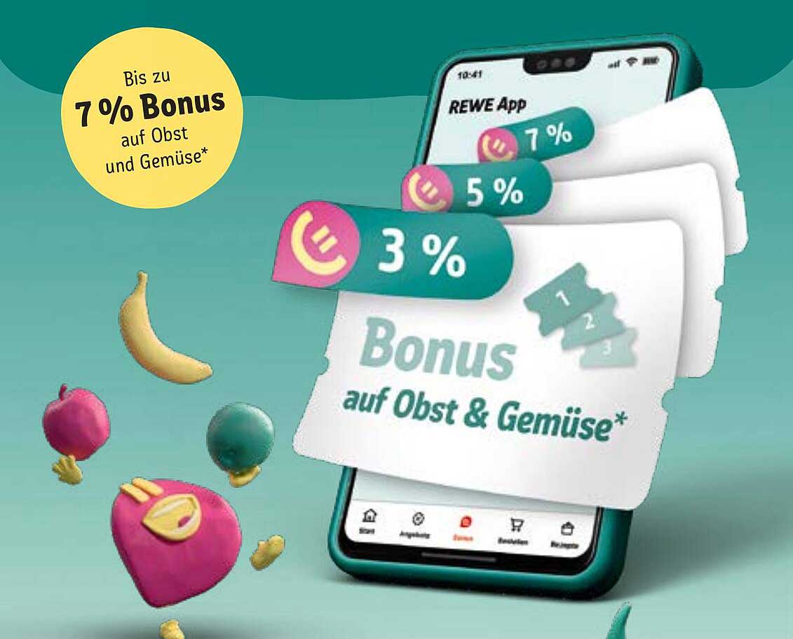 Bis zu 7 % Bonus auf Obst und Gemüse*