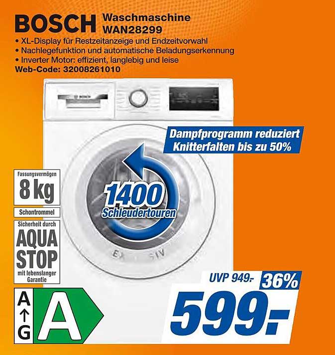 BOSCH Waschmaschine WAN28299