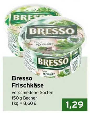 Bresso Frischkäse - verschiedene Sorten 150g Becher