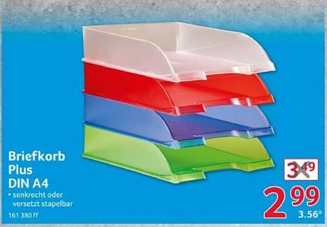 Briefkorb Plus DIN A4 - senkrecht oder versetzt stapelbar