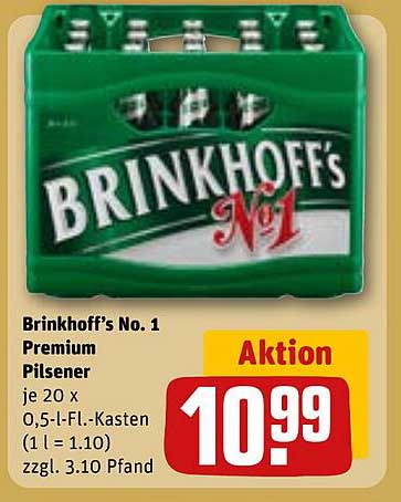Brinkhoff's No. 1 Premium Pilsener 20 x 0,5 l-Fl.-Kasten