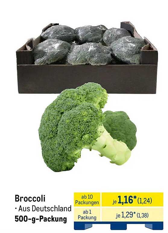 Broccoli aus Deutschland – 500-g-Packung