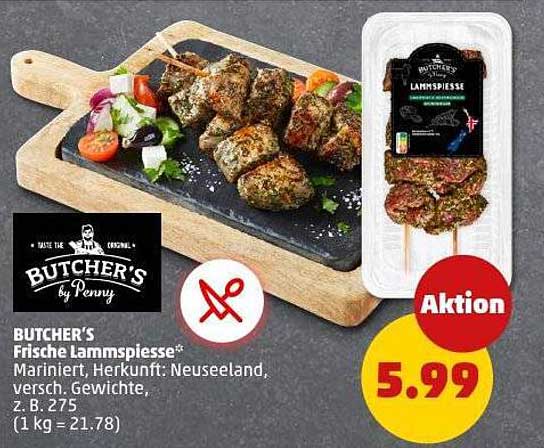 BUTCHER'S Frische Lammschwerter - marinierte Leckerbissen aus Neuseeland