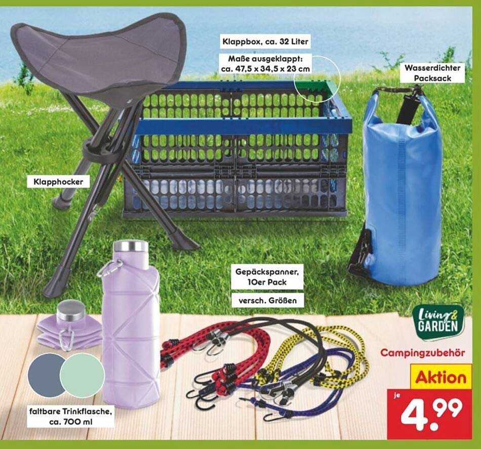 Campingzubehör Aktion: Klapphocker, Klappbox und mehr