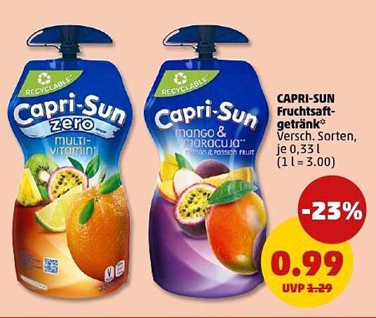 CAPRI-SUN Fruchtsaftgetränk - Verschiedene Sorten, 0,33 l