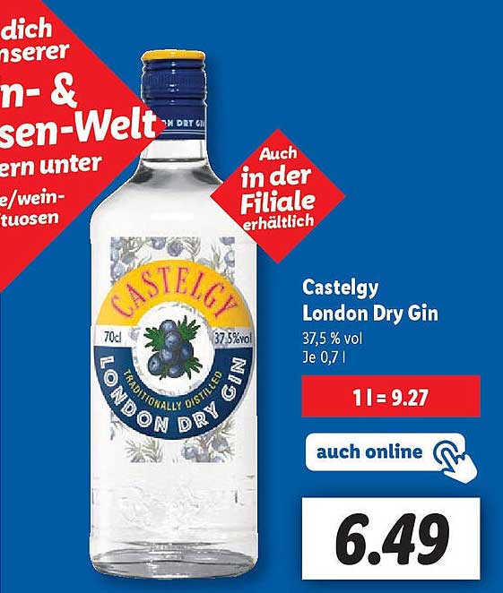 Castelgy London Dry Gin 70cl