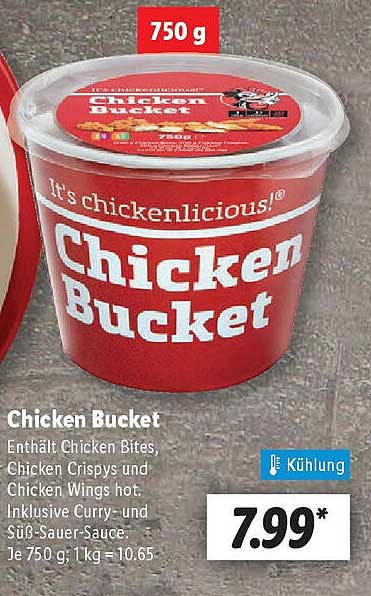 Chicken Bucket 750 g - Preisgünstiges Familienangebot