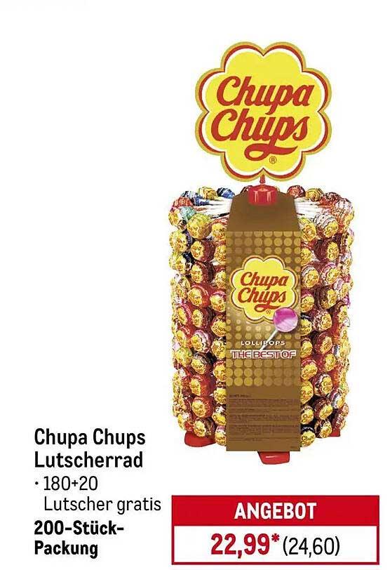 Chupa Chups Lutscher-Rad 200-Stück-Packung
