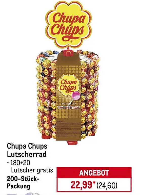 Chupa Chups Lutscherrad 200-Stück-Packung