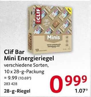 Clif Bar Mini Energieriegel – verschiedene Sorten in der 10 x 28-g-Packung