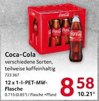 Coca-Cola 12 x 1,0-l PET-Flasche verschiedene Sorten, teilweise koffeinhaltig