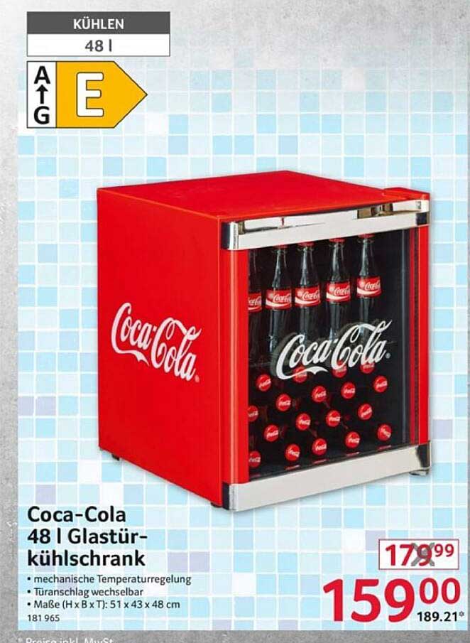 Coca-Cola 48 l Glastür-Kühlschrank