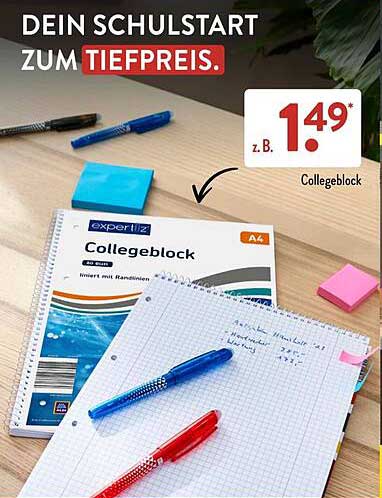 Collegeblock A4 - Optimal für den Schulstart