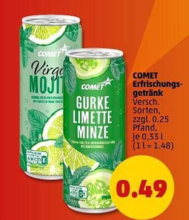 COMET Erfrischungsgetränk – Gurke Limette Minze