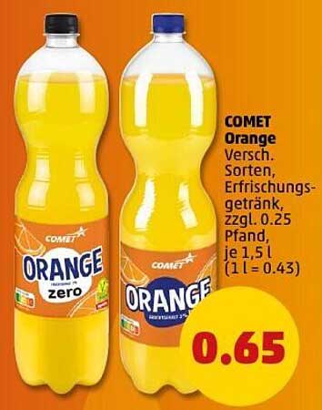 COMET Orange Getränk 1,5 l – Erfrischung pur