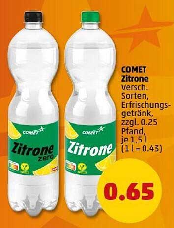 COMET Zitrone Erfrischungsgetränk 1,5L
