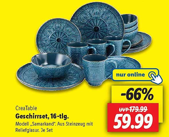 CreaTable Geschirrset, 16-tlg. Modell „Samarkand“