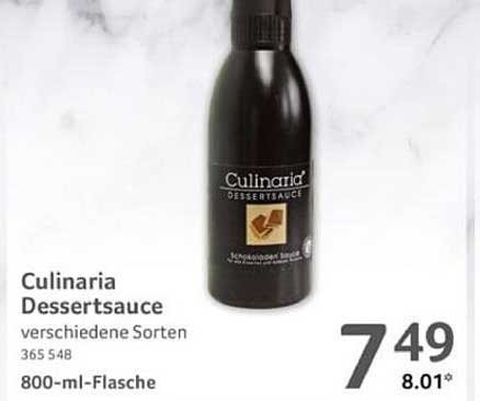Culinaria Dessertsauce verschiedene Sorten 800-ml-Flasche