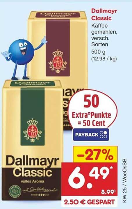 Dallmayr Classic Kaffee gemahlen, versch. Sorten 500 g