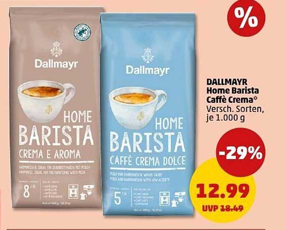 DALLMAYR Home Barista Caffè Crema – Verschiedene Sorten, je 1.000 g