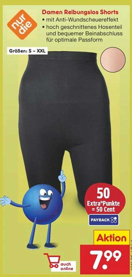 Damen Reibungslos Shorts