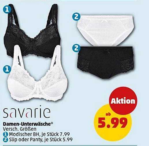 Damen-Unterwäsche von Savarie - Modischer BH und Slips ab 5,99 €