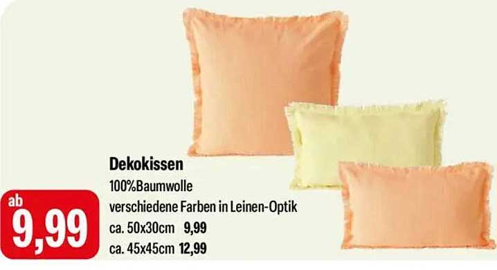 Dekokissen in verschiedenen Farben und Größen