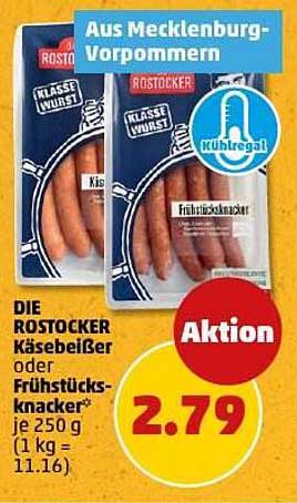 DIE ROSTOCKER Käsebeißer oder Frühstücksknacker je 250 g