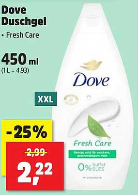 Dove Duschgel Fresh Care 450 ml - Jetzt zum Sparpreis!
