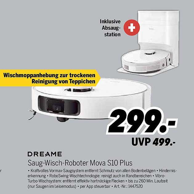 DREAME Saug-Wisch-Roboter Mova S10 Plus