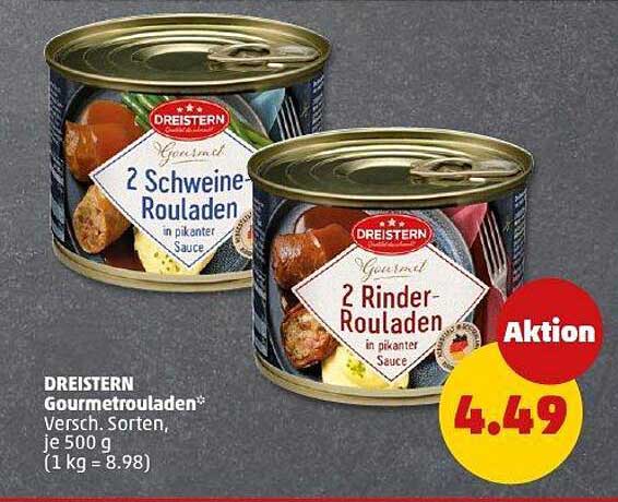DREISTERN Gourmetrouladen – Verschiedene Sorten, je 500 g