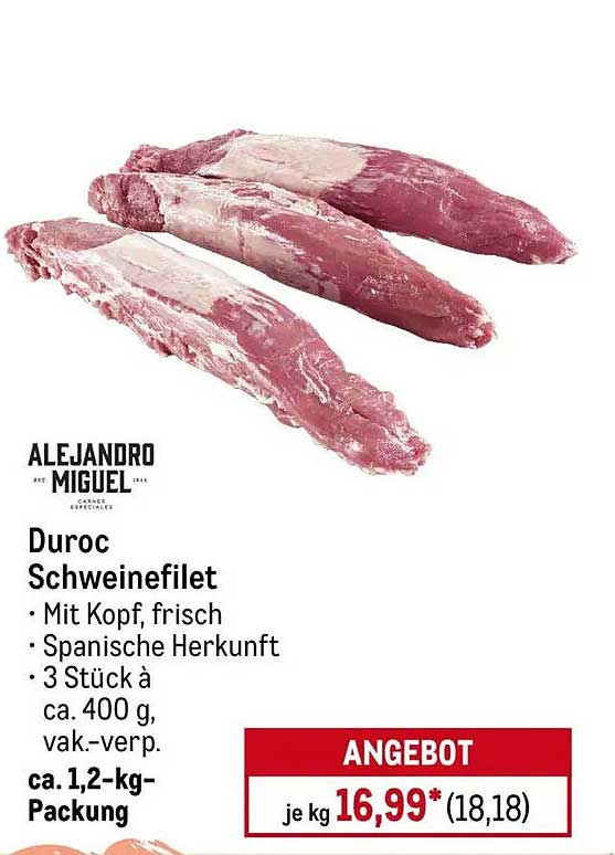 Duroc Schweinefilet - Frisch und Saftig