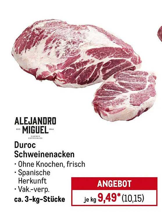 Duroc Schweinenacken - Ohne Knochen, frisch