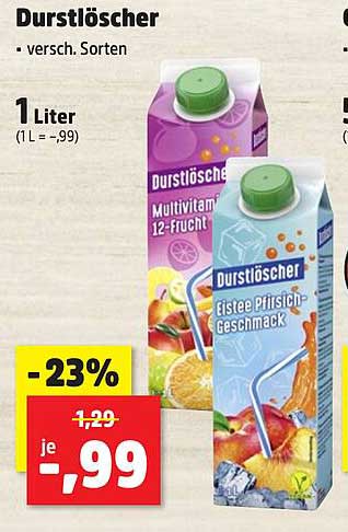 Durstlöscher - verschiedene Sorten