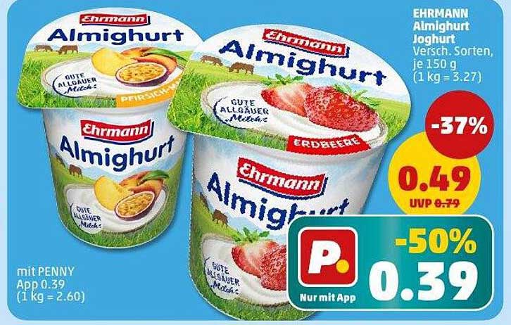 Ehrmann Almighurt Joghurt 150 g verschiedenen Sorten