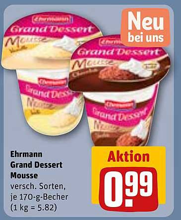 Ehrmann Grand Dessert Mousse – Verschiedene Sorten