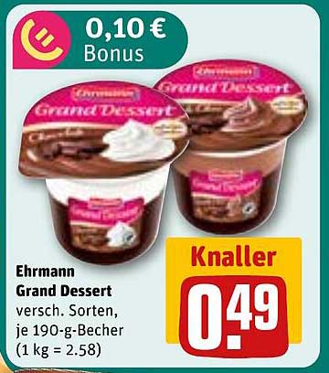 Ehrmann Grand Dessert - Verschiedene Sorten im Angebot!