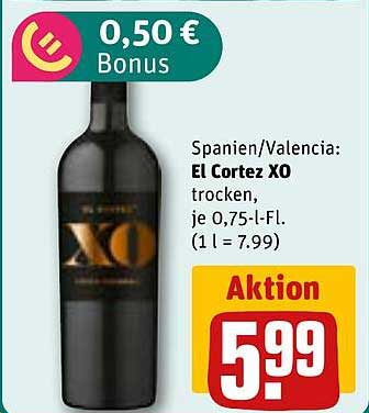 El Cortez XO trocken, 0,75 l Flasche