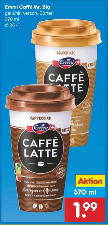 Emmi Caffè Mr. Big – gekühlt, verschiedene Sorten 370 ml