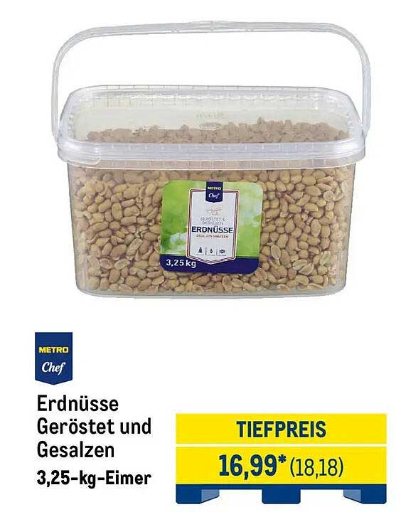 Erdnüsse Geröstet und Gesalzen 3,25-kg-Eimer