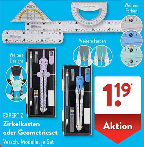 EXPERTIZ Zirkelkasten oder Geometrielset - Verschiedene Modelle, je Set