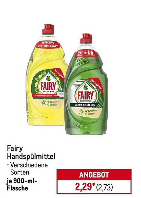 Fairy Handspülmittel - verschiedene Sorten je 900-ml-Flasche