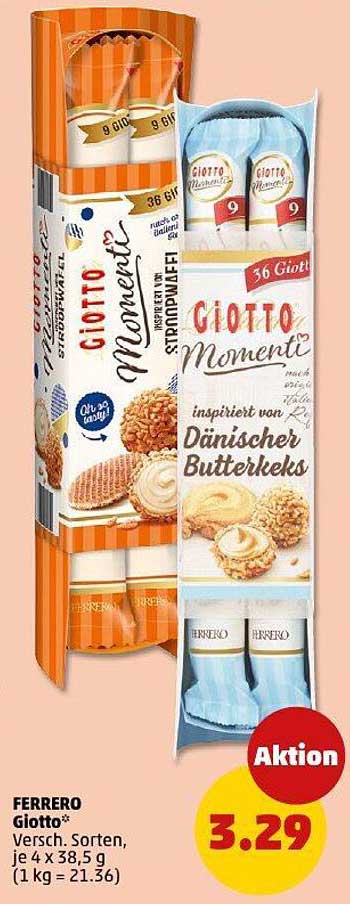 FERRERO GiOtto* - Verschiedene Sorten, je 4 x 38,5 g