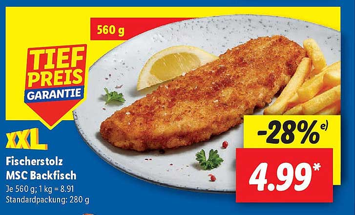 Fischertolz MSC Backfisch 560 g - Tiefpreisgarantie!