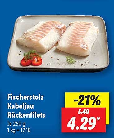 Fischstolz Kabeljau Rückenfilets