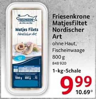 Friesenkrone Matjesfilet Nordischer Art 800 g