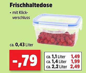 Frischhaltedose mit Klickverschluss - Ideal für jede Küche