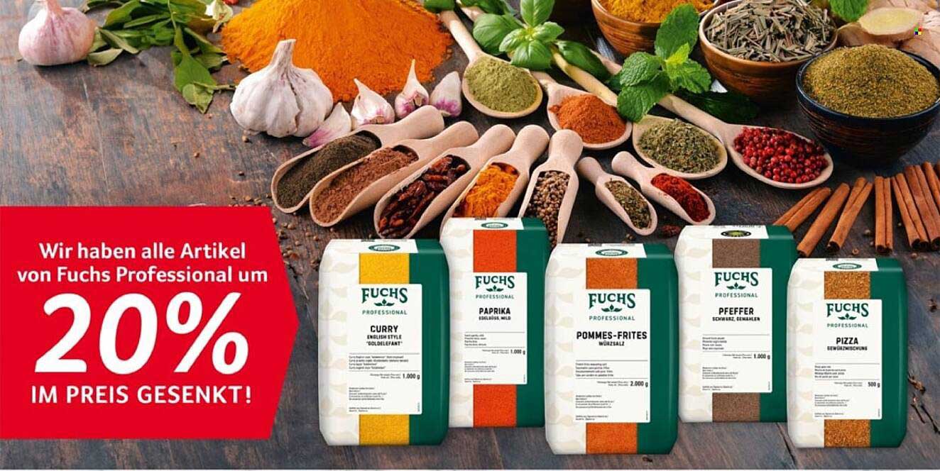 Fuchs Professional Gewürze - 20% Rabatt auf alle Artikel